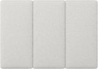 Nathan James Marissa Wall Mounted Upholstered Headboard, 3 Panel Headboard with Textured Boucle Upholstery for Queen Bed, White