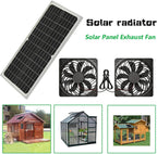 20W Solar Exhaust Fan for Chicken Coop, Sheds, Greenhouses, Dog Houses, Windows, Attics, Solar Powered Fan with Metal Frame, Easy Plug and Play Installation