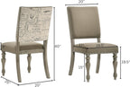 Roundhill Furniture Birmingham Dining Set, One Size, Driftwood Finish