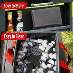Grill Rescue Brush Dunk Tank,Grill Brush Bucket,Grill Brush Bristle Free Soak Basin,Collapsible Bucket for Grillart Grill Brush Bristle Free,Square Water Basin for Steam Grill Brush (Only Soak Basin)