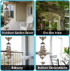 Outdoor Bees Wind Chimes Gifts for Mom - Bronze Memorial Wind Bells, Mobile Sympathy Wind Catcher, Romantic Bee Decor, 7 Bees Windchimes for Home, Balcony, Tree, Garden Festival Hanging Decoration
