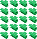 uxcell Greenhouse Clamps for 1inch PVC Pipe, 20pcs Greenhouse Film Clamps Shading Net Rod Clip Garden Hoops for Row Cover, Greenhouse Plastic Sheeting(Green)