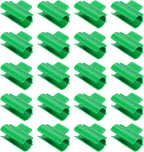 uxcell Greenhouse Clamps for 1inch PVC Pipe, 20pcs Greenhouse Film Clamps Shading Net Rod Clip Garden Hoops for Row Cover, Greenhouse Plastic Sheeting(Green)