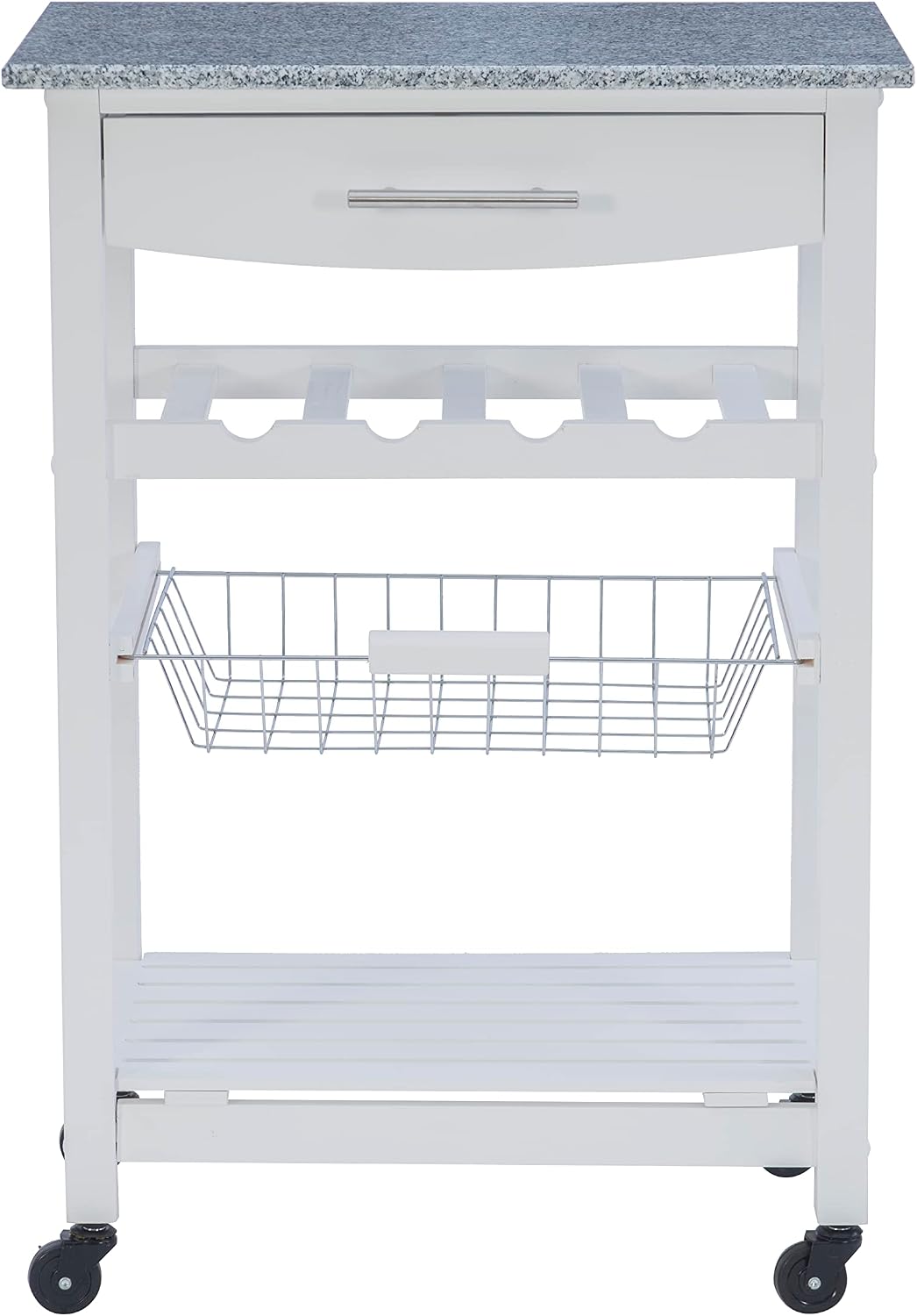 Linon Kitchen Island, White, 22.88 x 15.75 x 33.88