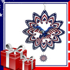Eagle Wind Spinners for Yard and Garden,Wind Spinner Hanging,3D Metal Wind Catchers,12in American Flag Kinetic Spinner,Fourth of July Independence Day Party Decorations for Indoor Outdoor(Round)