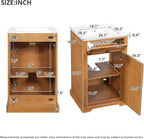 JIVOIT 20" Bathroom Vanity with Integrated Ceramic Sink, Wood Bathroom Cabinet with Adjustable Shelf, Soft-Closing Door, Solid Wood Bottom Frame for Small Space