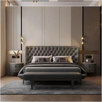 Modern PU Leather Upholstered Bedroom Bench, Padded Entryway, End of Bed with Metal Legs, for Decorative, Living Room, Dining Entryway(120 * 45 * 42cm)