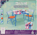 JAKKS Pacific Stitch Kids Table & Chairs Set for Kid and Toddler 36 Months Up to 7 Years, Includes: 1 Table (24" L x 24" W x 20" H), 2 Chairs (13" L x 13.5" W x 21" H) Weight Limit: 70 lb