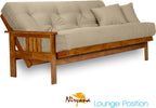Stanford Futon Set - Full Size, Frame, 8" Twill Khaki Mattress