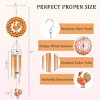 Wind Chimes for Outside with Chicken Wind Spinner, Unique Birthday Thanksgiving for Women Mom Grandma Neighbors Chicken Lovers, Outdoor Farm House Garden Yard Rooster Decor