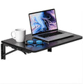 TEAMIX Wall Folding Table, Wall Mounted Floating Table Bedside Shelf for Small Space Bed Side Tray Storage, Foldable Space Saving Drop Leaf Desk for Bedroom, Living Room, Dorm 22''x15.7'' (Black)
