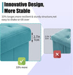 BRIAN & DANY 43 Inches Folding Storage Ottoman Bench, Velvet Ottoman with Storage for Living Room, Bedroom, Entryway, Ottoman Foot Rest, End of Bed Bench (Teal)