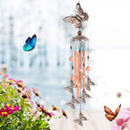 Butterfly Wind Chimes, Gift for Grandma,Birthday Gifts for mom for Daughter,Friend Gift, Aunt, Women,Gardening Decoration for Mother's Day,Christmas, Thanksgiving, Father's Day, Birthday