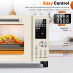 Nuwave Bravo Pro Convection Air Fryer Toaster Oven Combo, 2025 New and Improved, 10-in-1, 50°-450°F Temp Controls, Quick & Even Crisp Technology, 21Qt Capacity, Vanilla Cream, PFAS Free