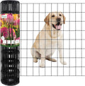 Black PVC Coated Welded Wire Fence 24 Inch x 25 Foot, 2 Inch x 3 Inch 16GA, Garden Border Fencing Roll Vinyl Coating Metal Wire Mesh for Yard Vegetable Plant Protection Poultry Netting