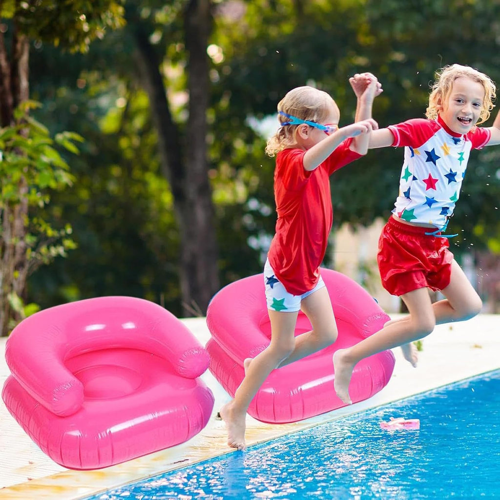 Inflatable Chair, Waterproof PVC Blow Up Chairs with 2 Air Vents, Portable Swimming Aider, Floating Seat for Boys Girls, Air Couches for Camping