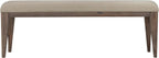 Cortesi Home Leno Bench with Neutral Linen Fabric