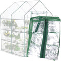 Greenhouse Cover Replacement, 56×56×76 Inches PE Walk-in Greenhouse Cover for Gardening Plants w/Roll-Up Zipper Door, Waterproof Wind Rain Proof Frost Protection , Easy Assembly (No Frames Include)
