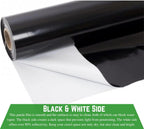 Farm Plastic Supply Crawl Space Vapor Barrier, 20 mil - Thick Plastic Sheeting, Drop Cloth Moisture Barrier for Crawl Space Encapsulation, Heavy Duty Polyethylene, Black & White Panda Film (6' x 25')