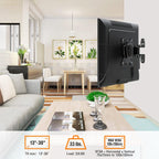 ELIVED Small TV Monitor Mount for 13-30" Screens, VESA 100x100, 33 Lbs Load | Adjustable tilt & swivel bracket, single stud center mounting, compatible with LED LCD OLED small screens