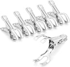 Upgrade Large Garden Clips, Stainless Steel Greenhouse Clamps for 3/4'', 1'', 2'' Pipes, Strong Grip Garden Clamps for Greenhouse Hoop, Heavy Duty Row Cover Clips for Netting, 24PCS
