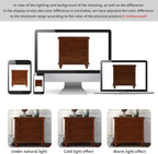 3-Drawer Storage Wood Cabinet, End Table Set of Two with Pull Out Tray,Nightstand with 4 Round Wood Legs,for Bedroom LivingRoom Office Study (Brown@3)