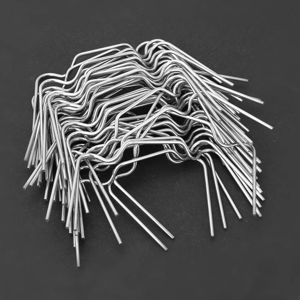 Mumusuki 50 Pack Stainless Steel Greenhouse Clips, Rust Proof Spring Clamps for Plexiglass Panels, Universal W Glazing Clips Tool, No Drilling Installation