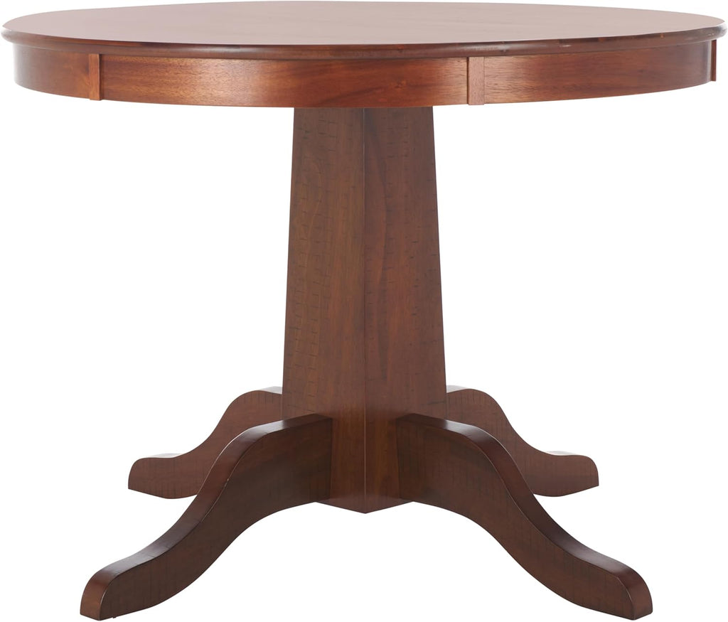 SAFAVIEH Home Collection - Sergio Rustic Cafe Brown Round Dining Table, Traditional Pedestal Design, Seats up to 4 (DTB9215A)