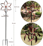 Wind Spinner Outdoor Copper Metal Garden Large Wind Spinners with Dual Kinetic Spinning Blades for Yard Lawn and Patio Decor 70x20 Inches