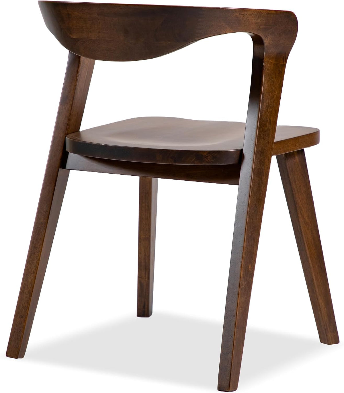 Furniture of America Nazaen III Mid-Century Modern Solid Wood 5-Piece Live Edge Dining Set – 82.5" Brown Table with Upholstered Chairs for Home Kitchen, Dinette, Rich Walnut