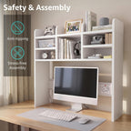 37 Inch White Desk Hutch Dorm Top Only with Felt Board for College