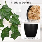 Set of 2 Fake Ivy Plant for Home Decor Indoor Silk Artificial Hanging Plant 25" Fake Ivy Vine Faux Ivy Leaves for House Room Indoor Outdoor Home Shelf Office Plant Decor