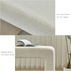 Modern Upholstered Entryway Bench, End of Bed for Bedroom Boucle Ottoman Modern Shoe for Living Room Entryway(Orange,150 * 40 * 45cm)