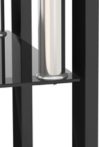 Living Room Tables Set,3 Piece Glass Coffee Table and End Tables Set with Tempered Glass Tabletop and Metal Frame for Living Room,Apartment, Small Space, Full Black