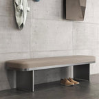 Modern Stainless Steel Footstool Household Sofa Bedside Stool Dining Chair High-Grade Shoeshine Bench Long Entryway(120 * 40 * 40cm)