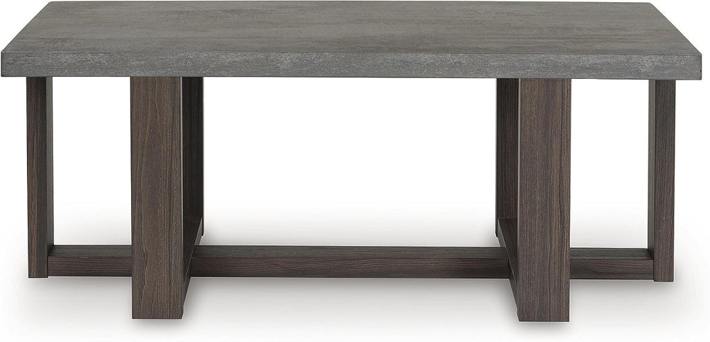 Signature Design by Ashley Dynnford Industrial Water Stain Resistant Table, Set of 3, Gray & Dark Brown