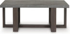 Signature Design by Ashley Dynnford Industrial Water Stain Resistant Table, Set of 3, Gray & Dark Brown
