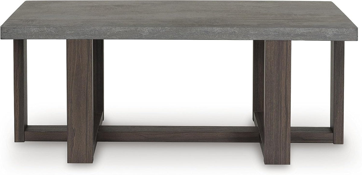 Signature Design by Ashley Dynnford Industrial Water Stain Resistant Table, Set of 3, Gray & Dark Brown