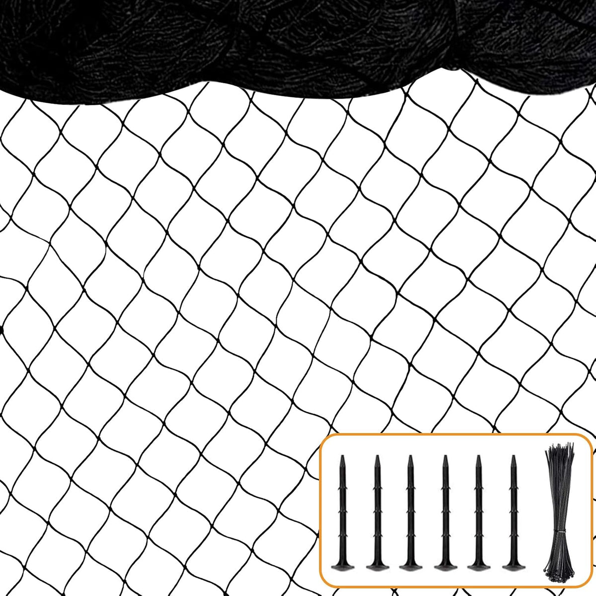 100'x100' Bird Netting for Chicken Coop, Nylon 3/4" Mesh Poultry Netting Chicken Nettings Roof Hawk, Aviary Net Deer Fence Garden Netting for Fruits Trees Plant