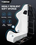 Soontrans Green Gaming Chair with Footrest,Racing Gaming Chair,Computer Gamer Chair,Ergonomic Game Chair with Adjustable Headrest and Lumbar Support(Jungle Green)