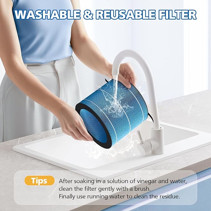 MIRO PRO Humidifier Wicking Filter Compatible with Afloia MIRO PRO and KILO PRO Air Puri-fier & Humidifier 2-in-1, Washable Durable Wet Curtain, 2 Pack