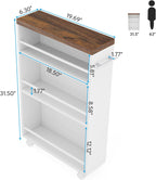Tribesigns Slim Storage Cart, Rolling Narrow Kitchen Cart on Wheels for Small Place, 4-Tier Slide Out Slim Utility Cart Skinny Laundry Cart with Handle for Kitchen, Bathroom, Laundry