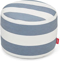 Fatboy Point Outdoor Pouf Ottoman, Stripe Ocean Blue