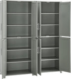 Crosley Furniture Savannah 2-Piece Pantry Storage Cabinet Set with Shelves, Kitchen, Dining, or Laundry Room, Gray
