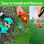 Bakulyor 50Pcs Green Landscape Staples 6 Inch Garden Artificial Turf Stakes Staples, 11 Gauge Lawn Galvanized Ground Fabric Pins for Weed Barrier Sod Decorations Holding Fence and Irrigation Tubing