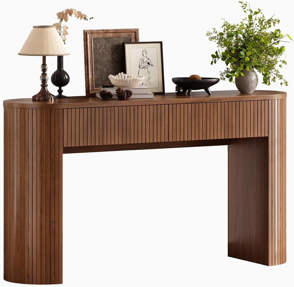 ONBRILL 55 Inch Console Table with 2 Drawers, Entryway Tables with Storage