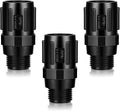 Tondiamo 3 Pcs 15 Psi Drip Irrigation Pressure Regulator, 3/4" Female Hose Thread x 3/4" Male Hose Thread Pressure Reducer Low Flow Valve for Garden Drip Irrigation Parts Emitters System