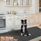 4' x 47' Runner Rugs with Rubber Backing, Indoor Outdoor Utility Carpet Runner Rugs, Checkered Gray, Can Be Used as Aisle for The RV and Boat, Laundry Room and Balcony