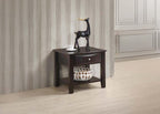 Espresso Finish 4pc Occasional Table Set with Antique Black, Espresso | Listed product dimensions are 47 x 16 x 30 in