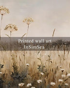 InSimSea Framed Wall Art for Living Room Retro Meadow Flower Canvas Art Fall Wall Decor Bedroom Rustic Artwork Farmhouse Oil Paintings Pictures Floral Prints Gallery Boho Vintage Decor Office 8x10In